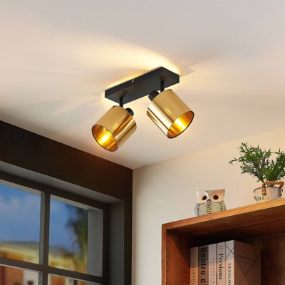 Lindby Joudy plafón, 2 luces, bronce claro