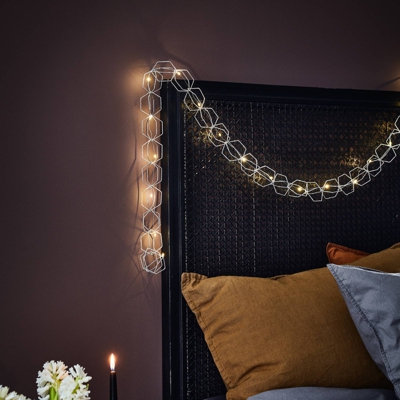 Cadena de luces LED Serve, 20 luces, plata