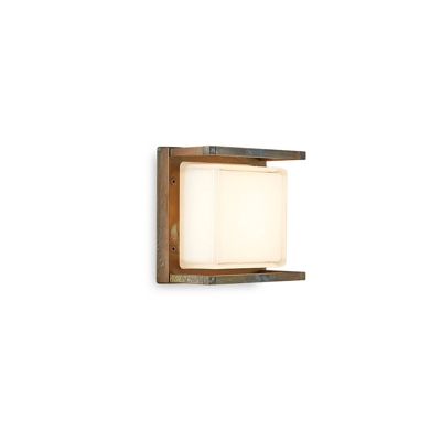 Aplique LED exterior Ice Cubic 3405, latón antiguo
