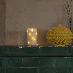 Vela cera LED blanco luz blanco cálido 17,8 cm precio