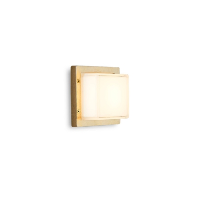 Aplique LED exterior Ice Cubic 3403, latón natural