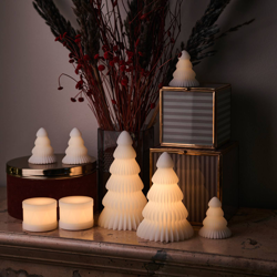 Lámpara LED Claire, árbol cera blanca 19cm precio
