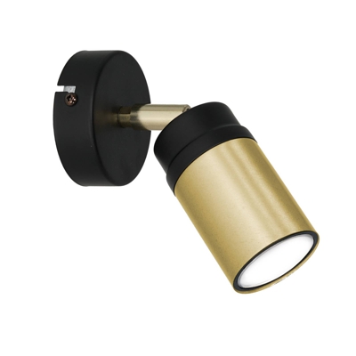 Foco de pared Net en negro y oro