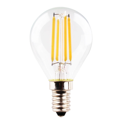 Bombilla a gota LED E14 4,5W 2700K filamento claro