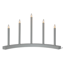 Candelabro Accent, 5 luces, gris claro en oferta