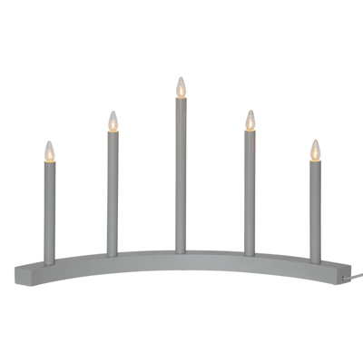 Candelabro Accent, 5 luces, gris claro