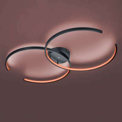 Trio WiZ Citizen plafón LED, negro mate