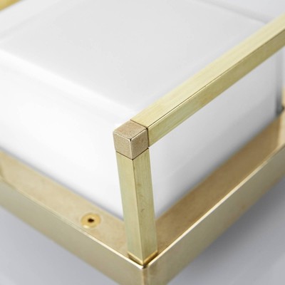 Aplique LED exterior Ice Cubic 3405, latón natural