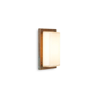 Aplique de exterior Ice Cubic 3410, latón antiguo