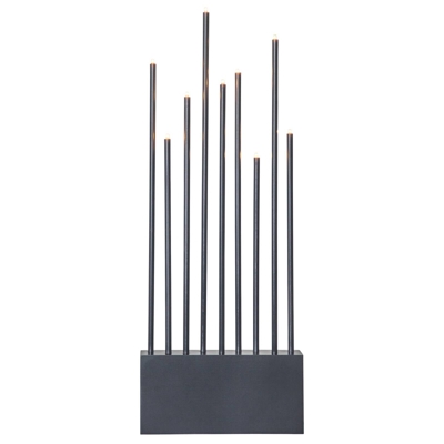 Candelabro Buzz, 9 luces, grafito