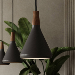 Lámpara colgante Nori Ø 18 cm, negro en oferta