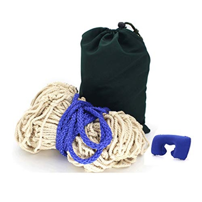 ZSP Hamaca Hamaca de Camping de Cuerda de algodón Gruesa,Hamaca de Swing de Red para Cama de Red para Exteriores. Balancearse (Color : White)