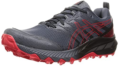 ASICS Gel-Trabuco 9, Zapatillas de Running Hombre, Carrier Grey Electric Red, 47 EU