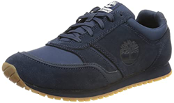 Timberland Lufkin Fabric and Leather Oxford Sneaker Basic, Zapatillas Hombre, Navy Suede, 43 EU en oferta