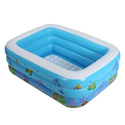 LOVOICE Piscina hinchable grande, piscina familiar rectangular para adultos, niños, bebés, piscina de verano para exteriores, jardín, patio trasero