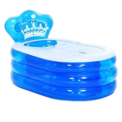GAOTTINGSD Piscinas Hinchable Plegable bañera Inflable, portátil Engrosamiento Adulto Cubo de baño de la Bomba eléctrica con el Interior y OutdoorTub  precio