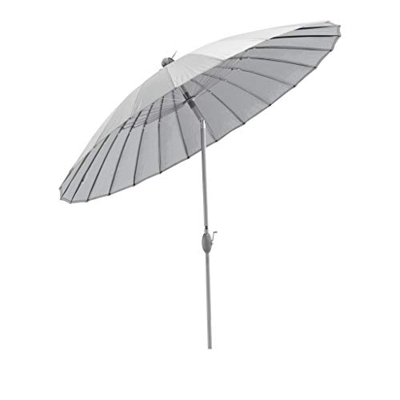 SORARA Parasol Sombrilla Jardin, Gris, Ø 260 cm