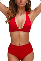 UMIPUBO Bikini de Mujer Conjunto de 2 Piezas de Cuello Halter Traje de Baño Bañador de Baño Conjunto de Bikini de Playa Cintura Alta Bra Tops y Bragui características