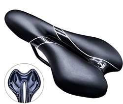 PROZADALAN Sillín Bicicleta Comfort Gel, Asiento de Bicicleta PU Impermeable para Bicicleta de Montaña Senderismo Silla de Paseo Sillín de Bicicleta,  en oferta