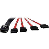SFF 8087 - 4 x SATA 1m Negro, Cable