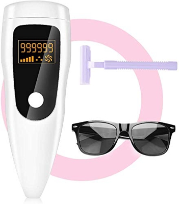 IPL depiladora depiladora láser 999,999 flashes dispositivo de depilación permanente con 2 modos de flash para axilas, cara, bikini, brazos, piernas