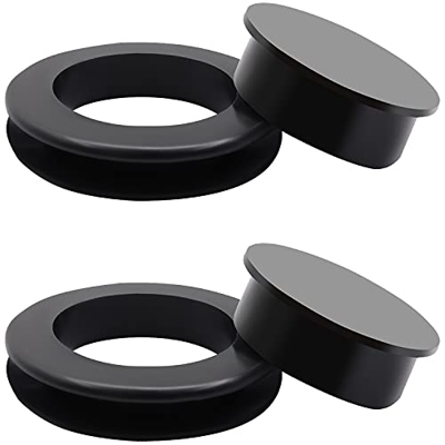 QJZXUEZHEN Juego de 2 juegos de 2 pulgadas para mesa de patio, anillo y tapa de silicona, tamaño estándar paraguas más grueso anillo anillo de agujero