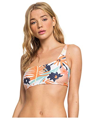 Roxy Swim The Sea - Top de Bikini Asimétrico - Mujer - L - Rosa