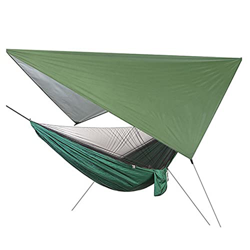 HHuin Hamaca de camping con mosquitera y cubierta para hamaca, de nailon portátil H características