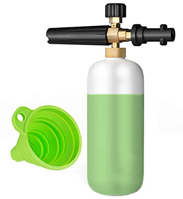 OHAYORI Botella de espuma ajustable de 1 litro, boquilla de dispensador de jabón compatible con lavadora a presión Karcher Serie K K2 K3 K4 K5 K6 K7, 