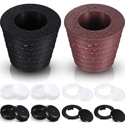 14 Piezas Cuñas de Cono de Sombrilla 2 Pulgadas Set de Tapa y Anillo de Agujero de Sombrilla Mesa Patio Más Grueso Protectores de Deslizamiento de Mue