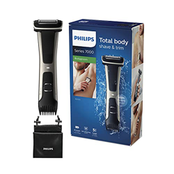 Philips Body Groomer, Series 7000 a prueba de ducha, última recortadora para afeitarse o recortar en cualquier lugar debajo del cuello, con cable e in características
