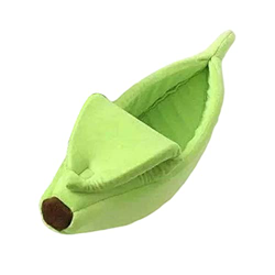 Watkings Cama de gato para capricho, linda cama de gato en forma de plátano, suave, encantador suministros para mascotas para gatos, gatitos, conejos, en oferta