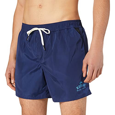 REPLAY LM1075.000.83218 Baador para Hombre, 484 Prussian Blue, L