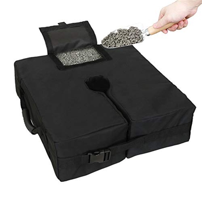 lynn Paraguas portátil para patio al aire libre, bolsa de peso básica con asa resistente a la intemperie, sombrilla sombrilla de arena fija con gran a