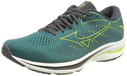 Mizuno Wave Rider 25, Zapatillas de Running Hombre, Harbor Blue/Lime Green/India Ink, 43 EU en oferta