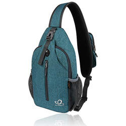 Waterfly Mochila Cruzada Pecho Mochila Bandolera para Ciclismo Senderismo Casual Hombre y Mujer (Azul Pavo Real) en oferta