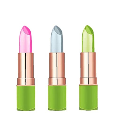 Naisicatar 3PCS lápiz Labial Aloe Vera Hidratante Magia Temperatura de Color Brillo de Labios Que Setpop