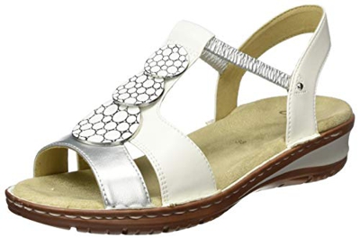 ara Hawaii, Sandalias con Tira Vertical Mujer, Blanco (Argento, Weiss 77), 39 EU