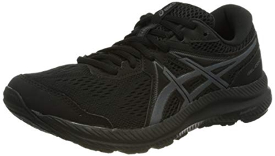 Asics Gel-Contend 7, Road Running Shoe Mujer, Black/Carrier Grey, 38 EU