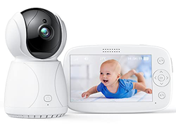 Vigilabebés con Cámara y Audio, 4.3" LCD Bebé Monitor Inteligente, Batería Recargable de 3200mAh, Audio Bidireccional, VOX, Panorámica Inclinación Zoo características