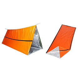 Rekuopl Tienda de emergencia para 2 personas con saco de dormir de emergencia, impermeable en oferta