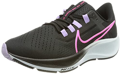 Nike Air Zoom Pegasus 38, Zapatillas de Correr Mujer, Multicolor (Black/Hyper Pink-Lilac-Pure Pl), 38.5 EU