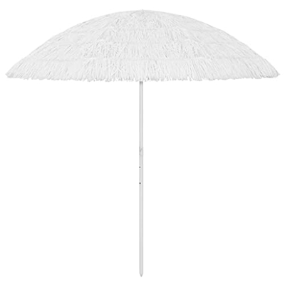 FAMIROSA Sombrilla de Playa Blanca 300 cm-5,1KG