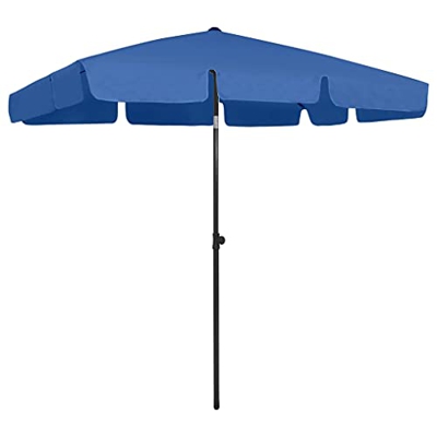 FAMIROSA Sombrilla de Playa Azul Azure 200x125 cm-2,65KG