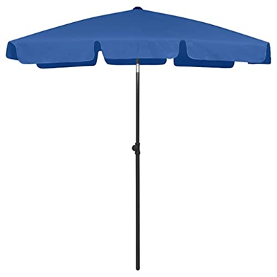 FAMIROSA Sombrilla de Playa Azul Celeste 180x120 cm-2,45KG