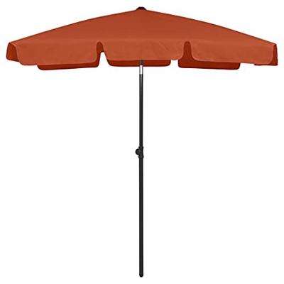 FAMIROSA Sombrilla de Playa Terracota 180x120 cm-2,45KG