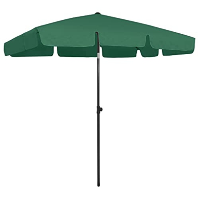 FAMIROSA Sombrilla de Playa Verde 200x125 cm-2,65KG