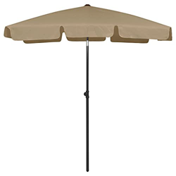 FAMIROSA Sombrilla de Playa Gris Taupe 180x120 cm-2,45KG en oferta
