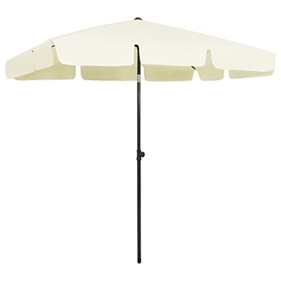 FAMIROSA Sombrilla de Playa Arena Amarillo 200x125 cm-2,65KG