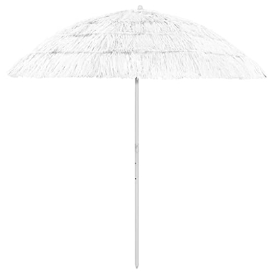 FAMIROSA Sombrilla de Playa Blanco 240 cm-3,5KG